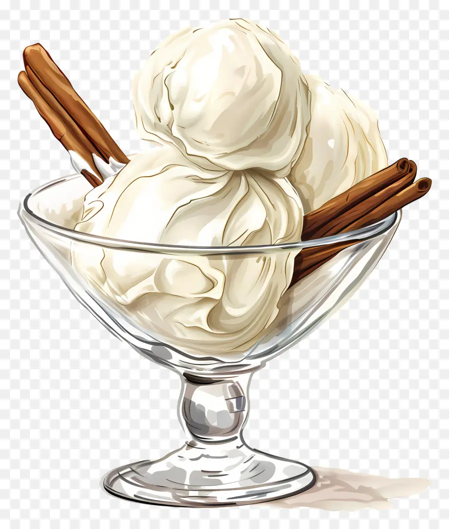 vanilla ice cream vanilla ice cream dessert cinnamon sugar