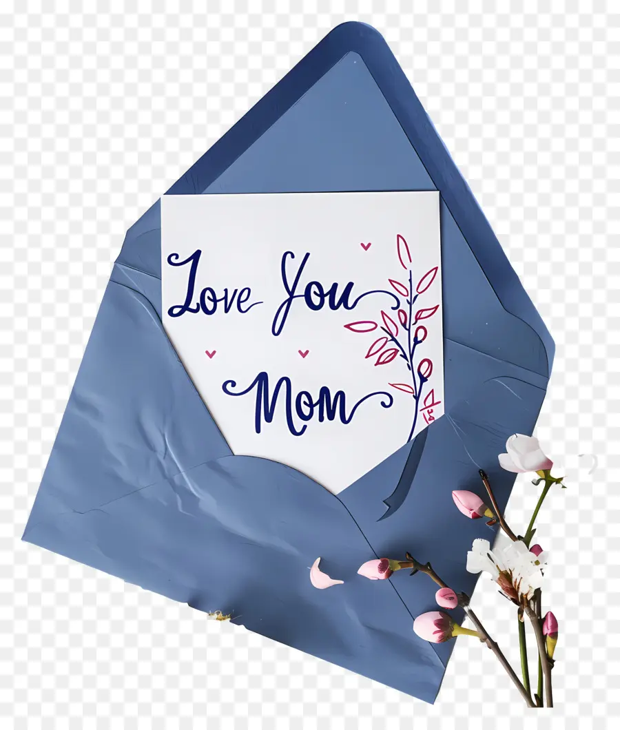 Yêu mẹ của mẹ là món quà tình yêu cho mẹ thông điệp đặc biệt - Phong bì màu xanh với thông điệp 