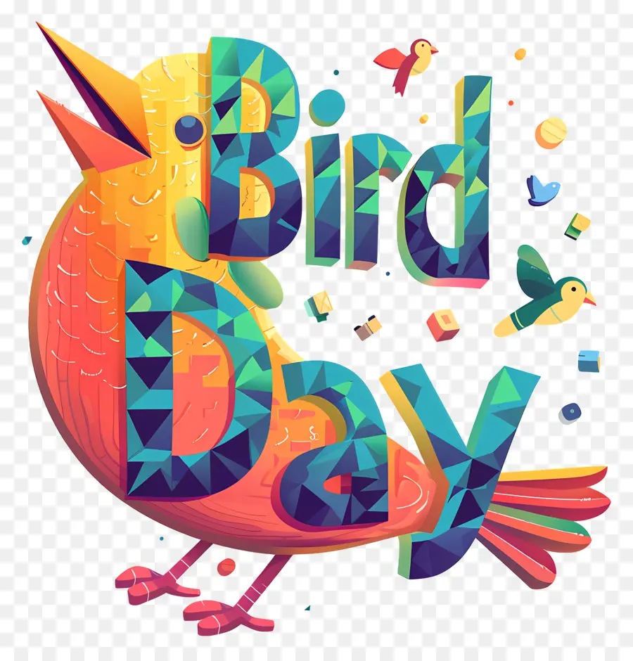 ali - Illustrazione colorata di uccelli con testo 