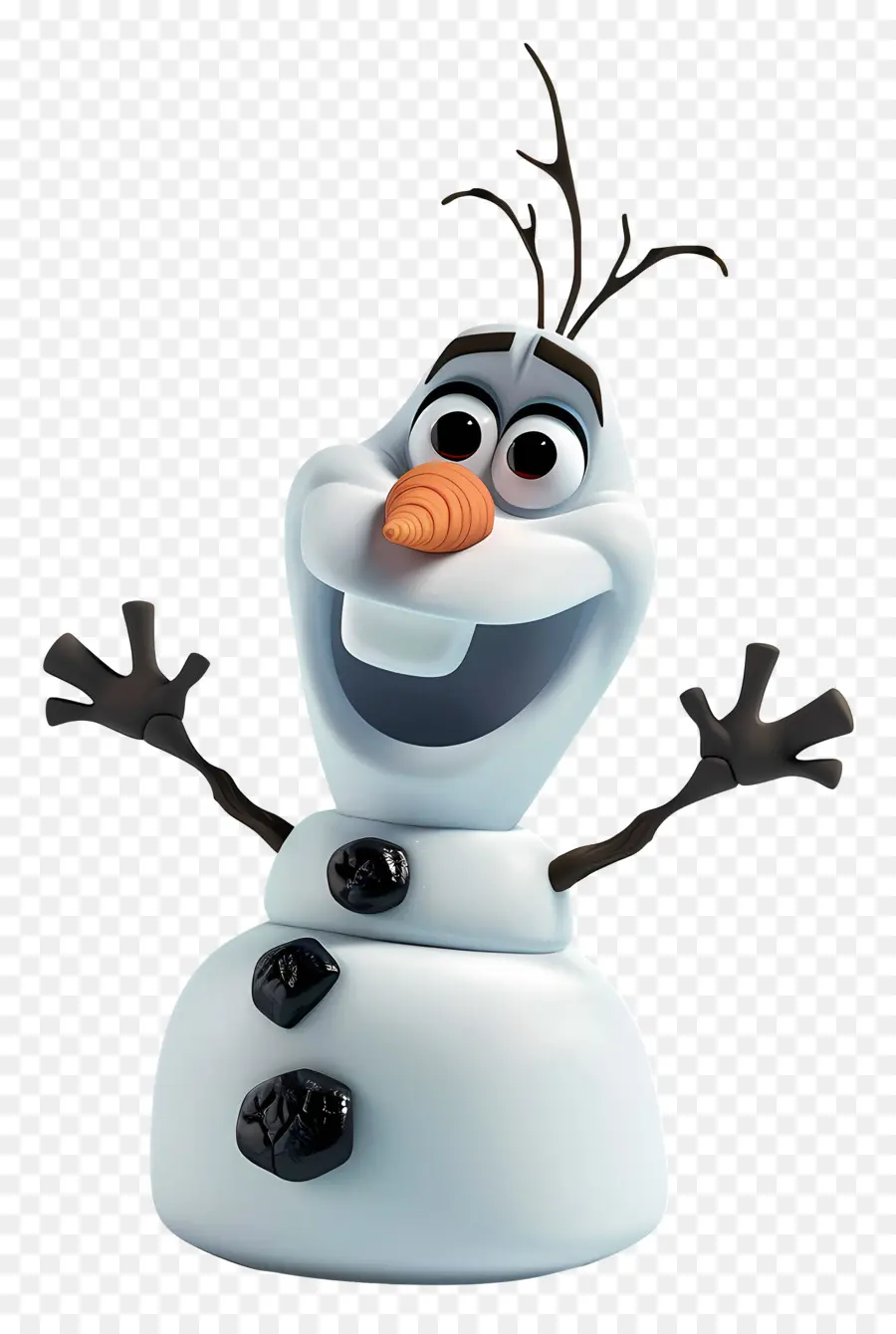 Frozen OLAF - Zeichentrickfigur mit Geschenken und Lächeln