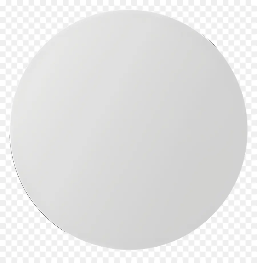 Cerchio Bianco - Oggetto in metallo lucido circolare, colore d'argento