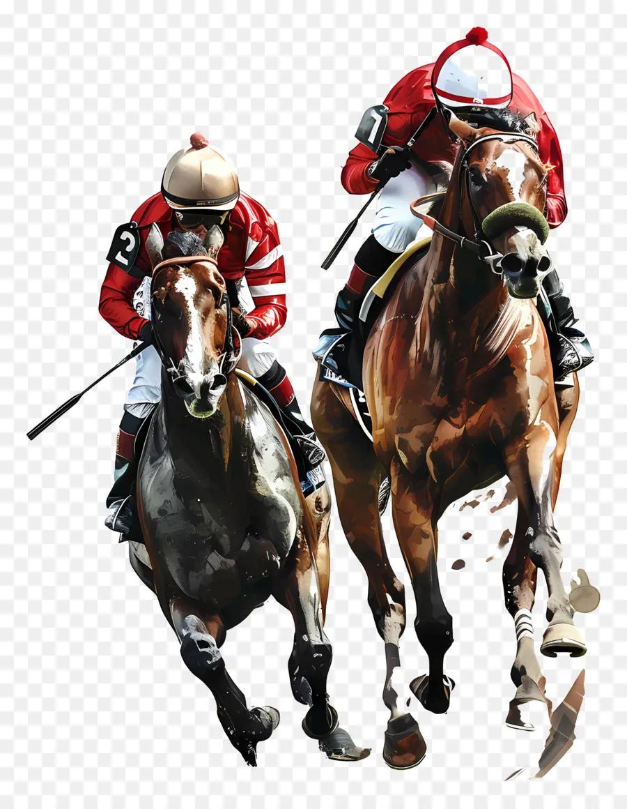 Kentucky Derby Horse Racing Jockey Reitwettbewerb Rennpferde Rennpferde - Rennpferde mit Jockeys im Wettbewerb