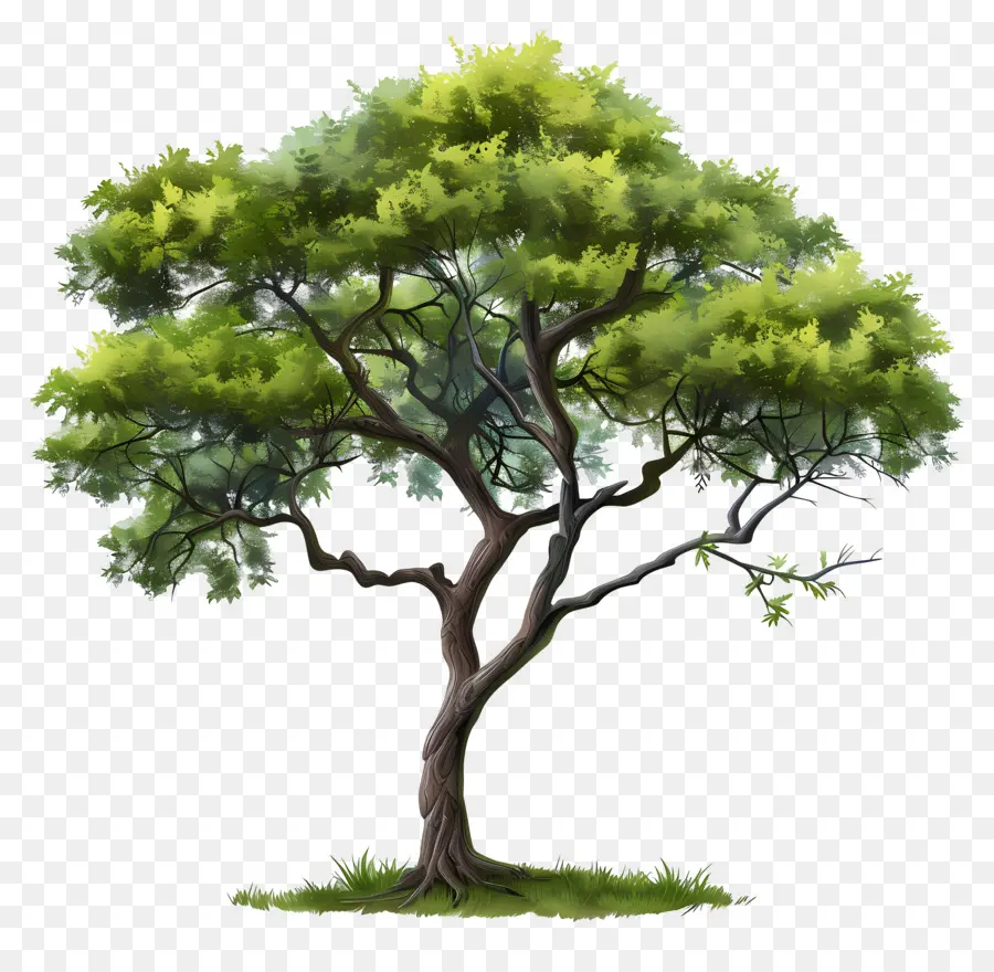 xanh lá cây - Cây xanh khỏe mạnh, cao trong lĩnh vực