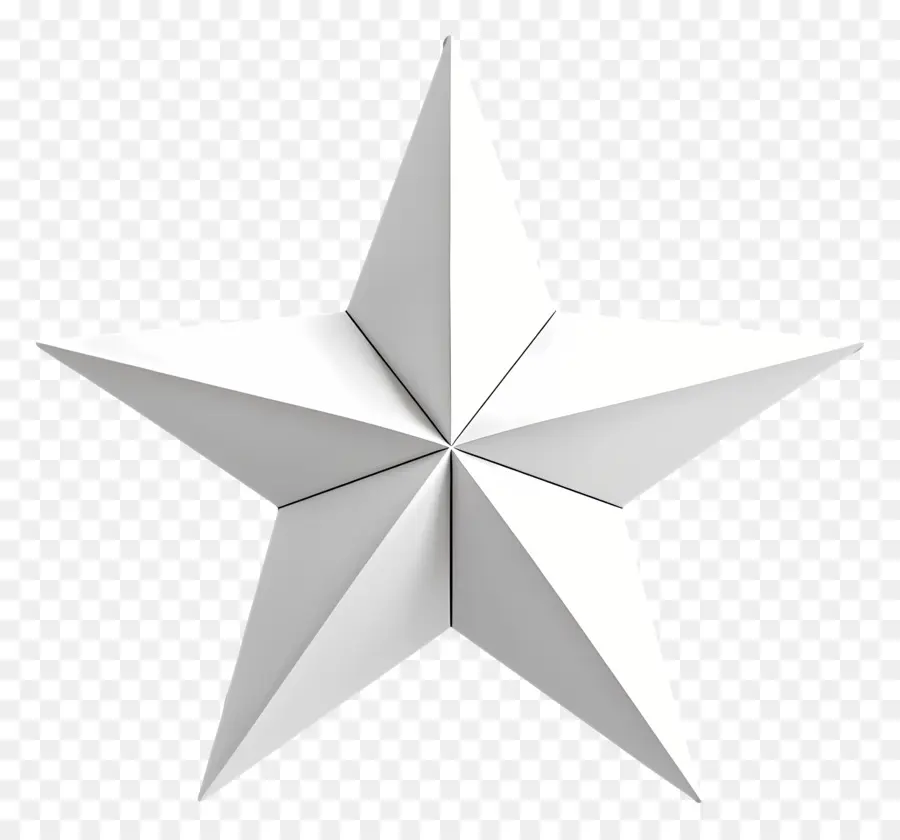 stella bianca - White Star on Black, cinque punti