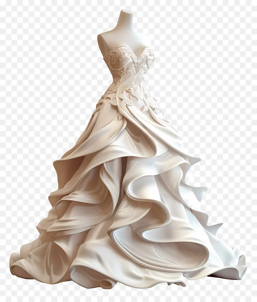 Váy cưới Chanel Váy cưới trắng Organza Lace Overlay Bateau Outline Dây chuyền được trang bị áo lót - Váy cưới màu trắng thanh lịch với ren