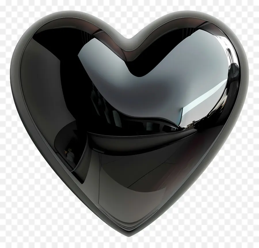 cuore nero - Specchio del cuore con 