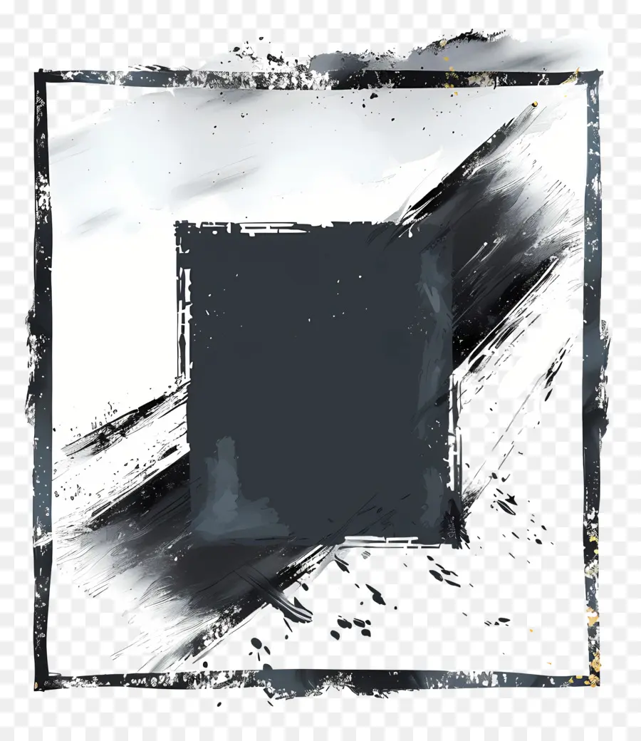 Pinselstriche - Zusammenfassung Schwarz -Weiß -Gemälde mit Textur