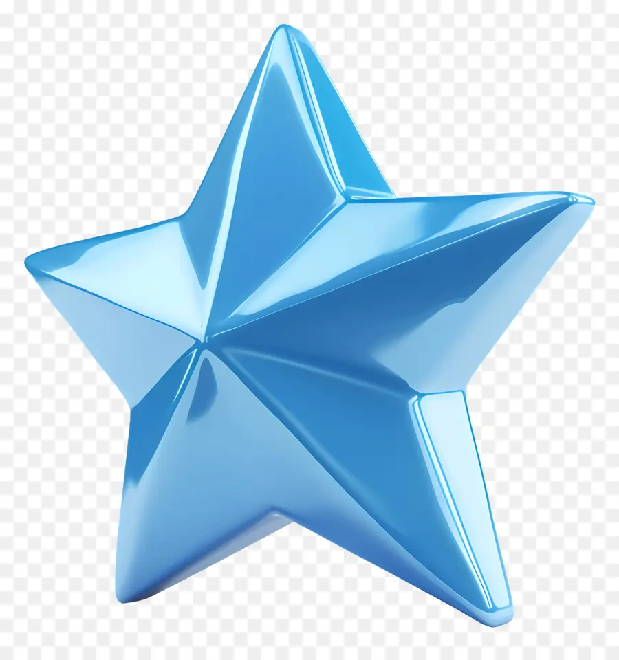 stella blu - Blue Star su sfondo nero, design minimalista