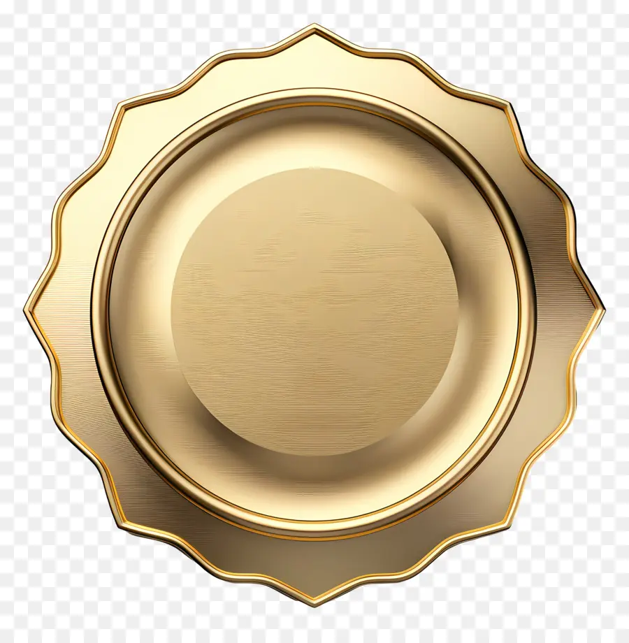 medaglia d'oro - Elegante medaglia d'oro con design a nastro