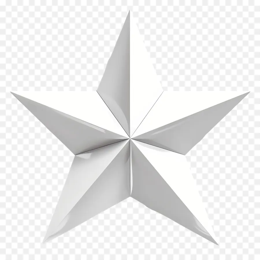 weißer Stern - Kleiner, glänzender Fünf-Punkte-Stern auf schwarzem Hintergrund