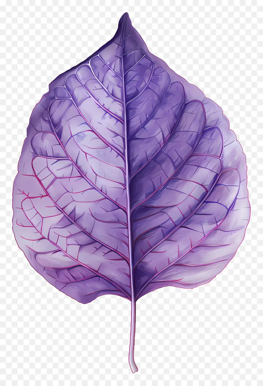 Blatt textur - Aquarellmalerei aus lila Blatt mit Venen