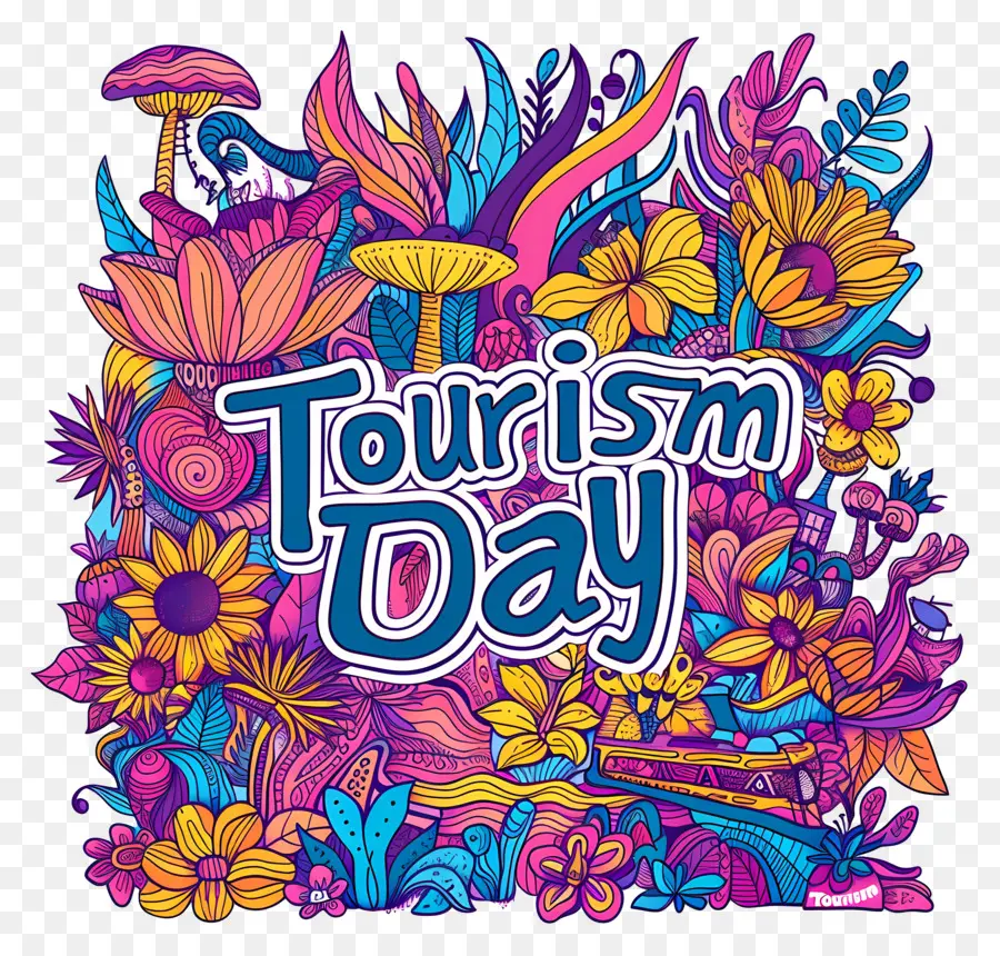 tourism day travel tourism flowers greenery