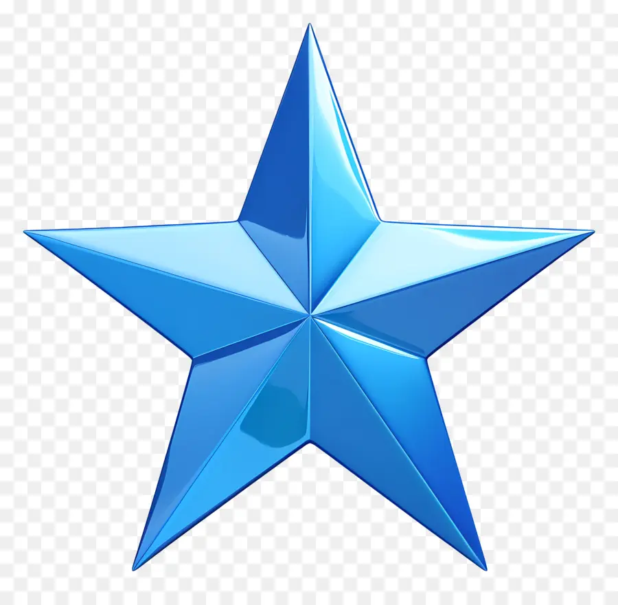 stella blu - Iconica stella blu metal che simboleggia il successo