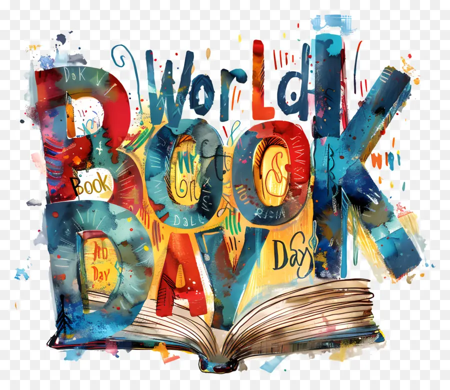 thế giới ngày sách - Thiết kế bìa sách đầy màu sắc với hình minh họa