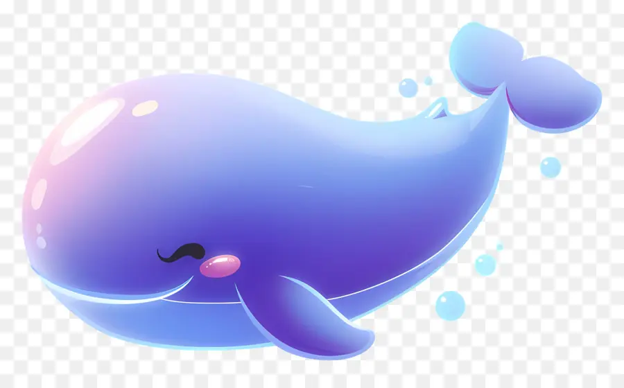 Emoji Wal Cartoon Wal -Sonnenbrille Blau und rosa Wal Happy Whale - Happy Wal mit Sonnenbrille schwimmen friedlich