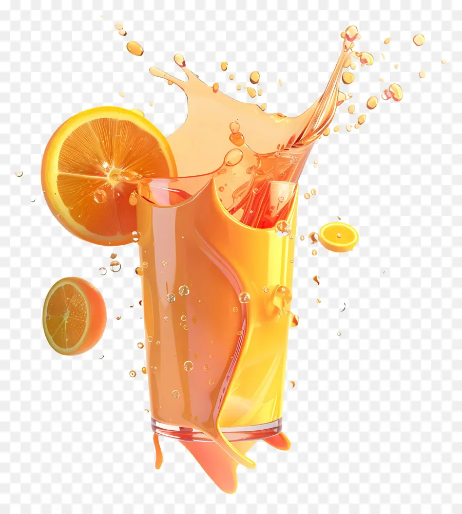 Nước ép trái cây cam cam quýt trái cây - Nước cam văng với vỏ và hạt