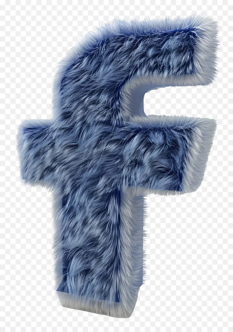 social media - Lettera pelosa blu 