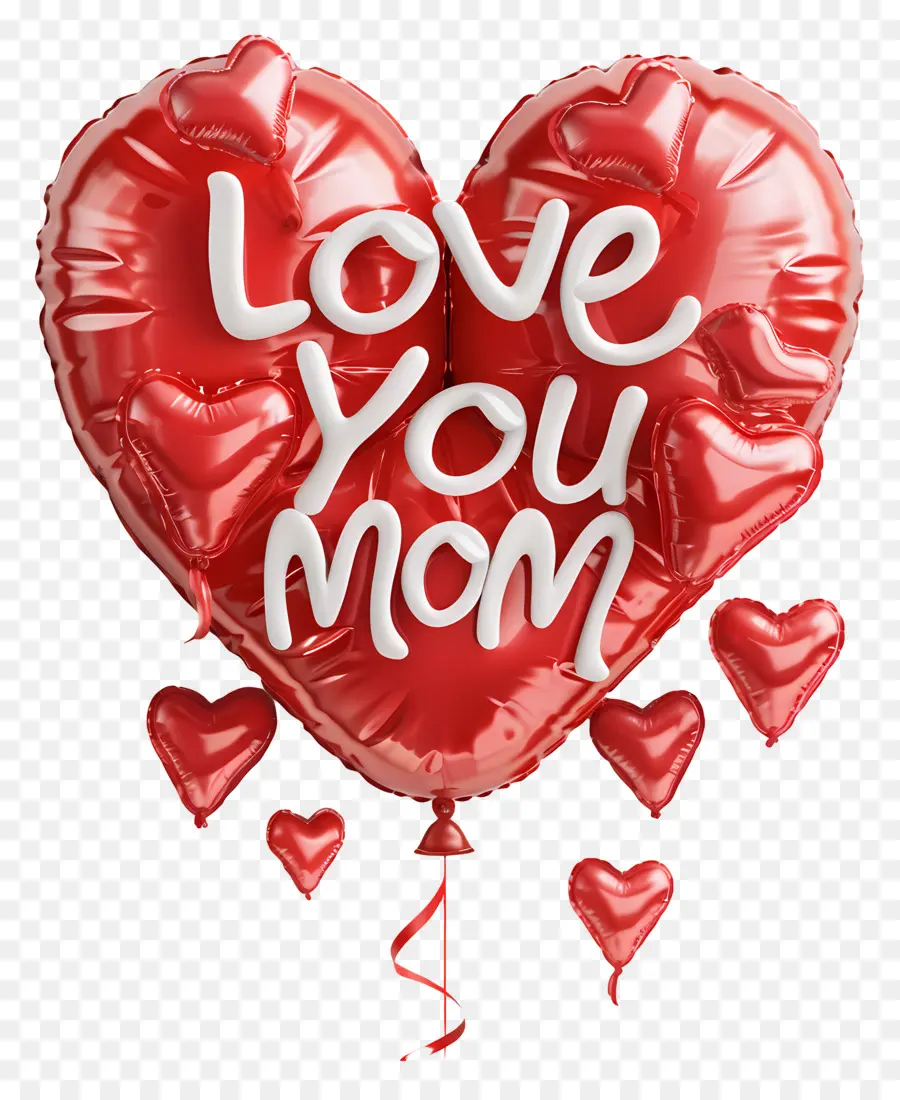 love mom heart shaped balloon love mom