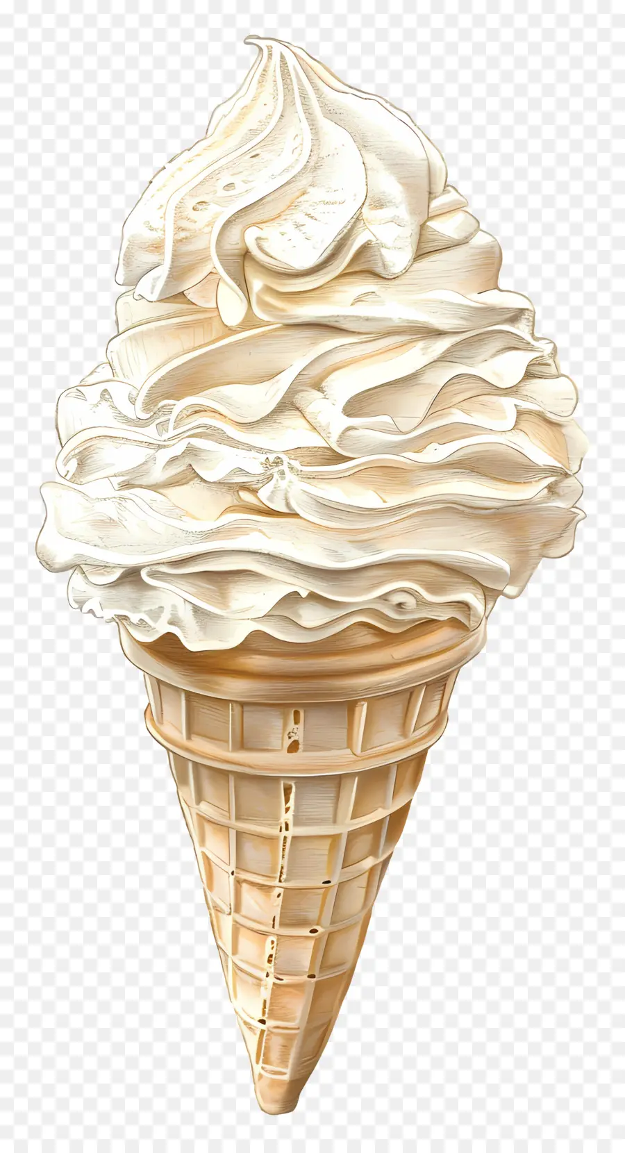 kem vani kem hình nón vani hình nón kem - Hình nón kem lớn Waff Ice Cream với Vanilla Swirls