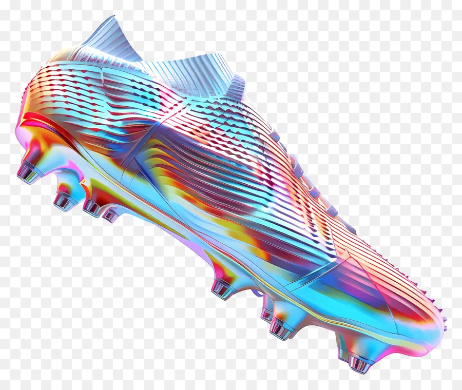 soccer boot high-tech soccer shoe multicolored patterns