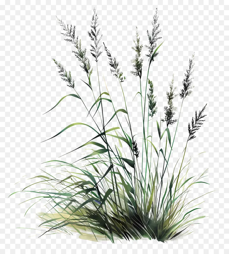 Karl foerster cỏ cỏ xanh thiên nhiên - Cánh đồng cỏ xanh cao trên nền đen