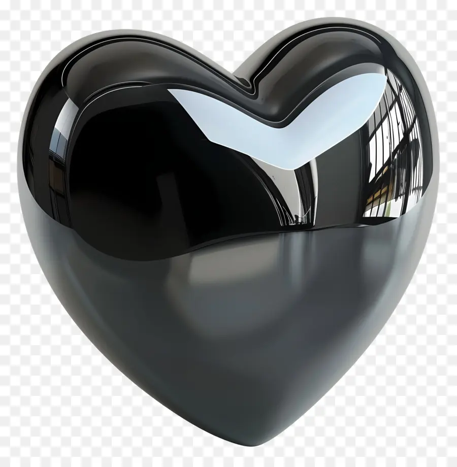 schwarz Herz - Schwarz Herzformdekoration oder Schmuckstück