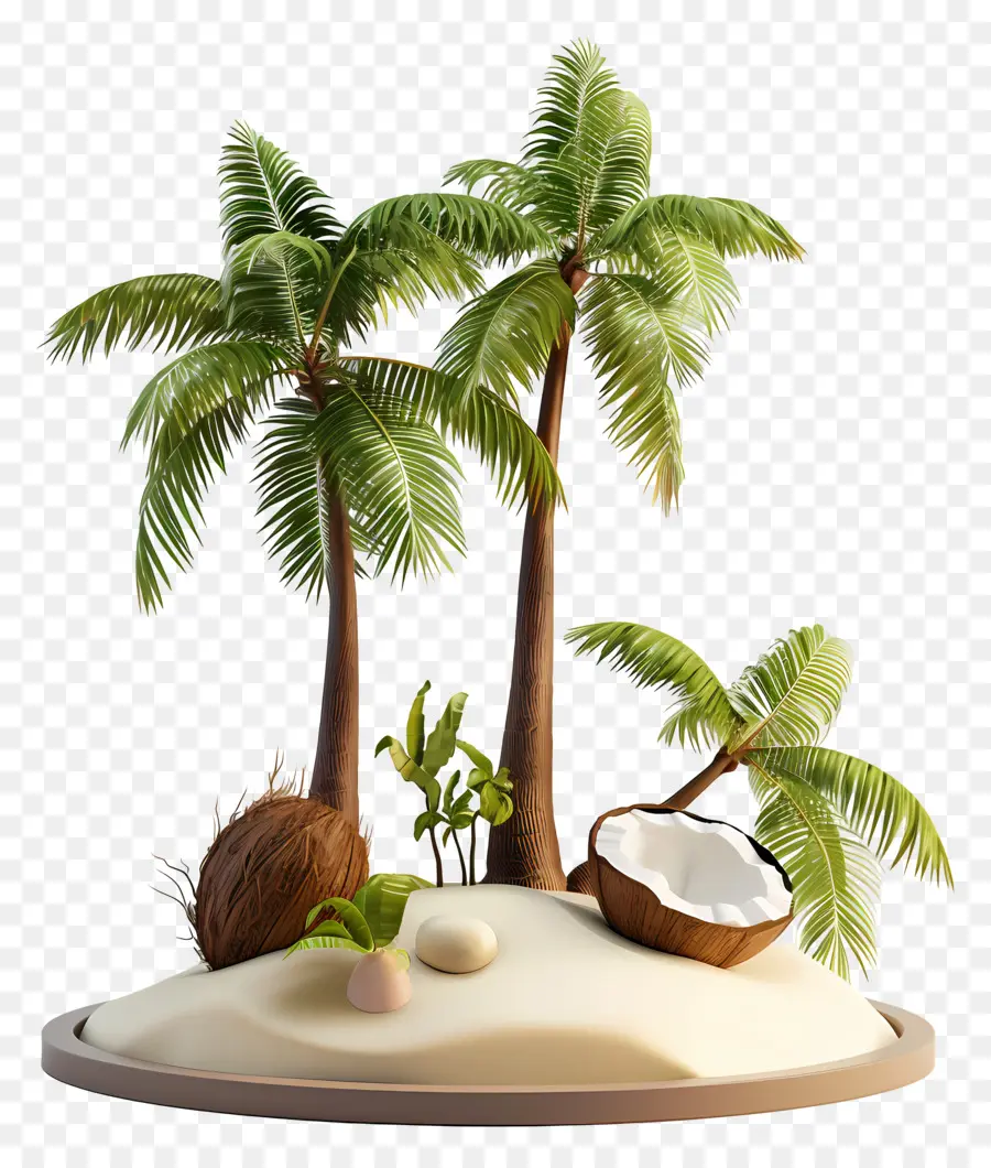 albero di cocco - Paesaggio della spiaggia tropicale con palme