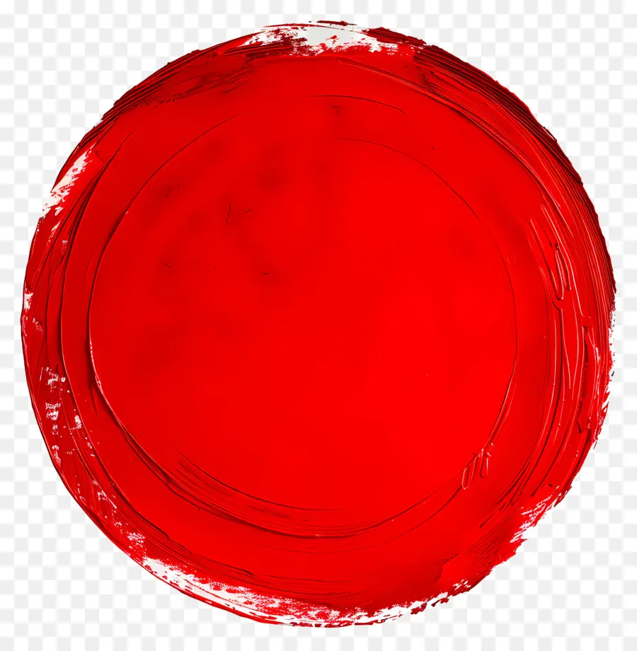 cerchio rosso - Oggetto umido circolare rosso su sfondo nero