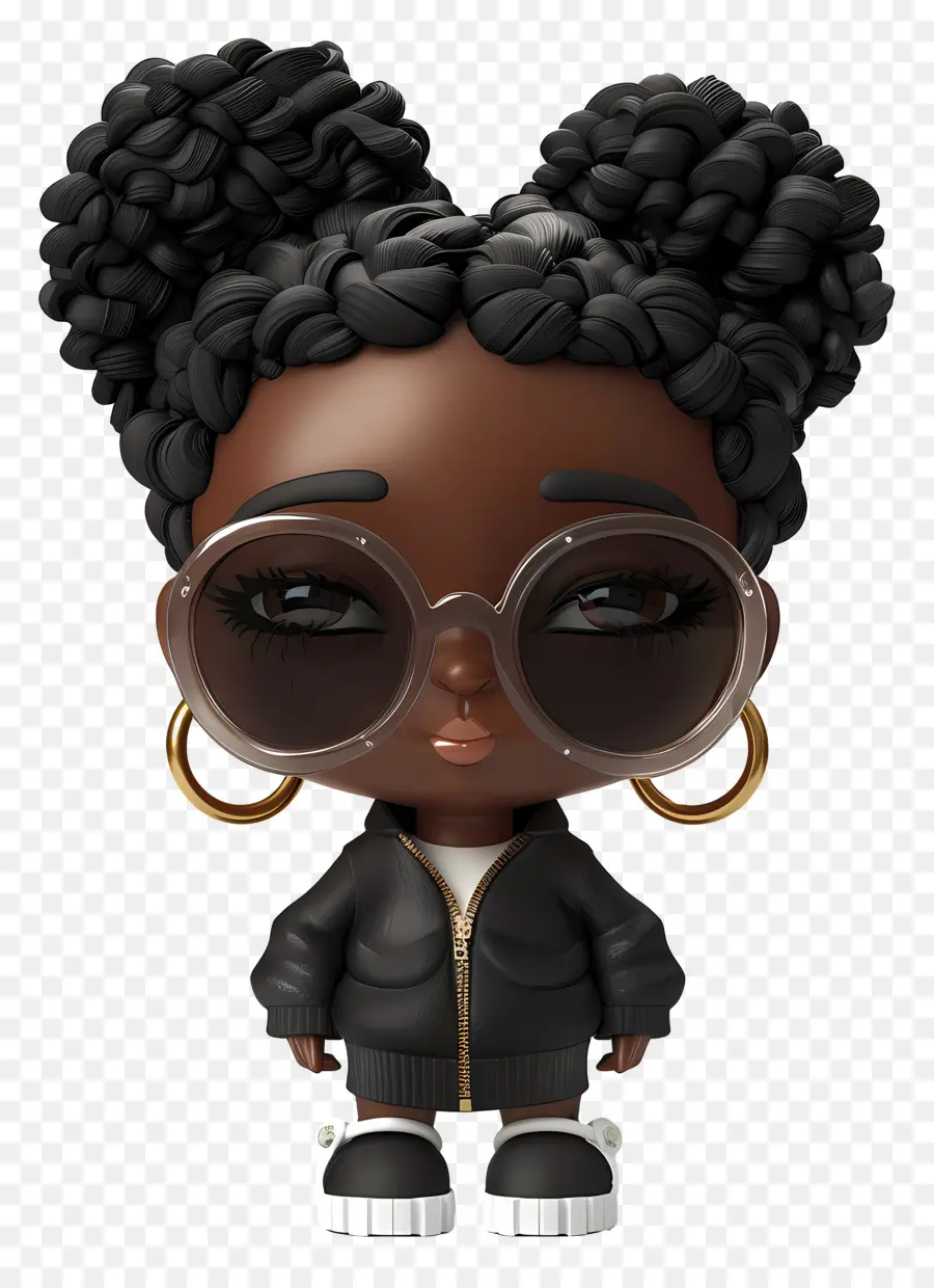 black girl black woman curly hair sunglasses fashion