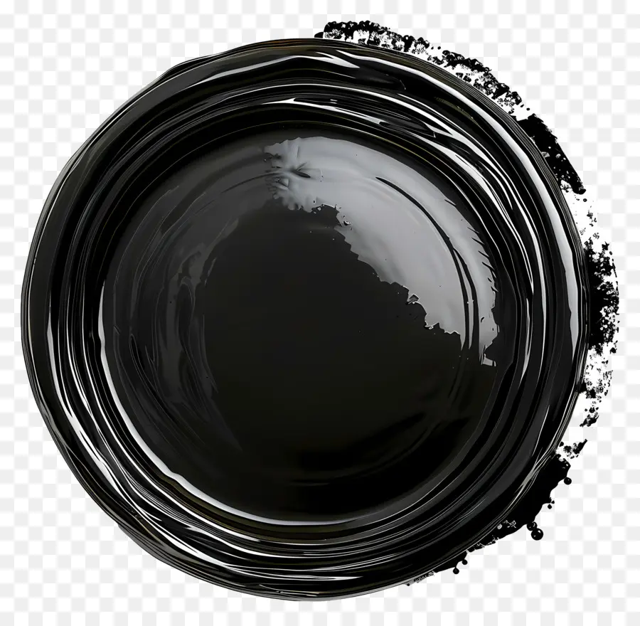 cerchio nero - Oggetto nero con motivo sullo sfondo nero