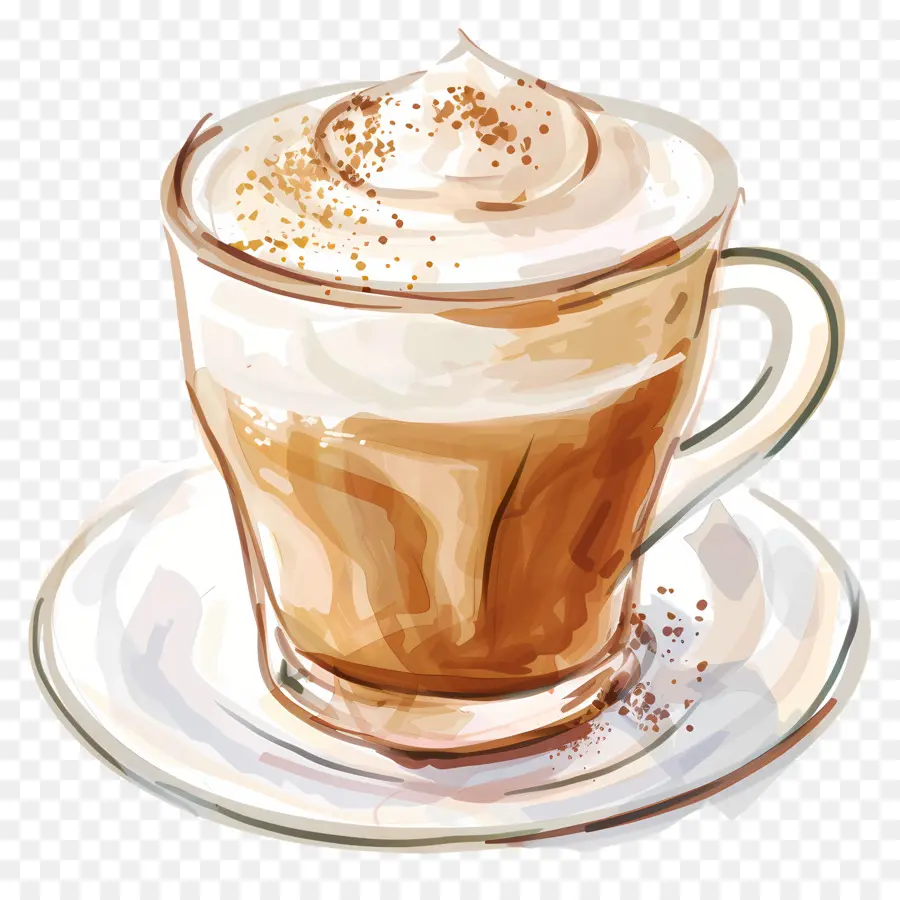 caffè - Caffè con panna montata in tazza bianca