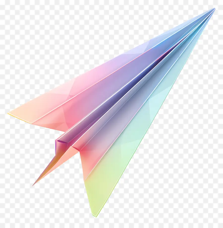 aeroplano di carta - Aereo colorato di carta che vola su sfondo nero
