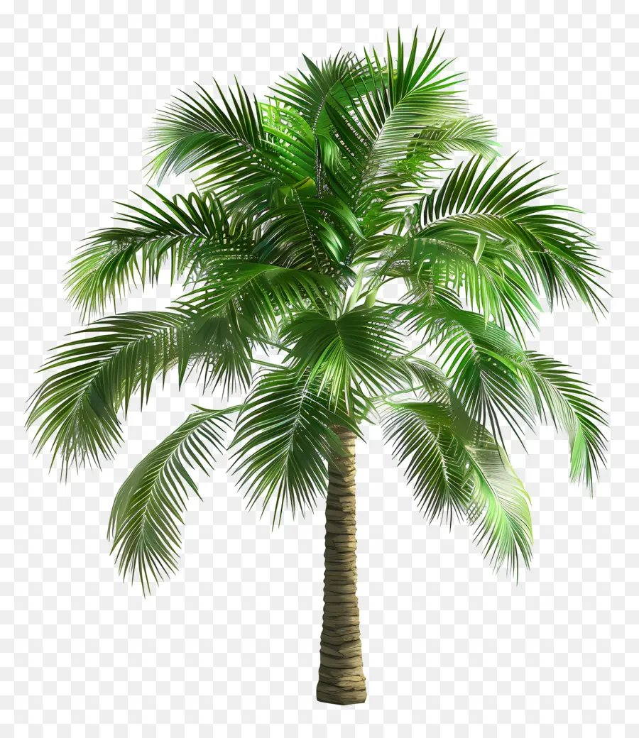 albero di palma - Rendering 3D di palma tropicale galleggiante