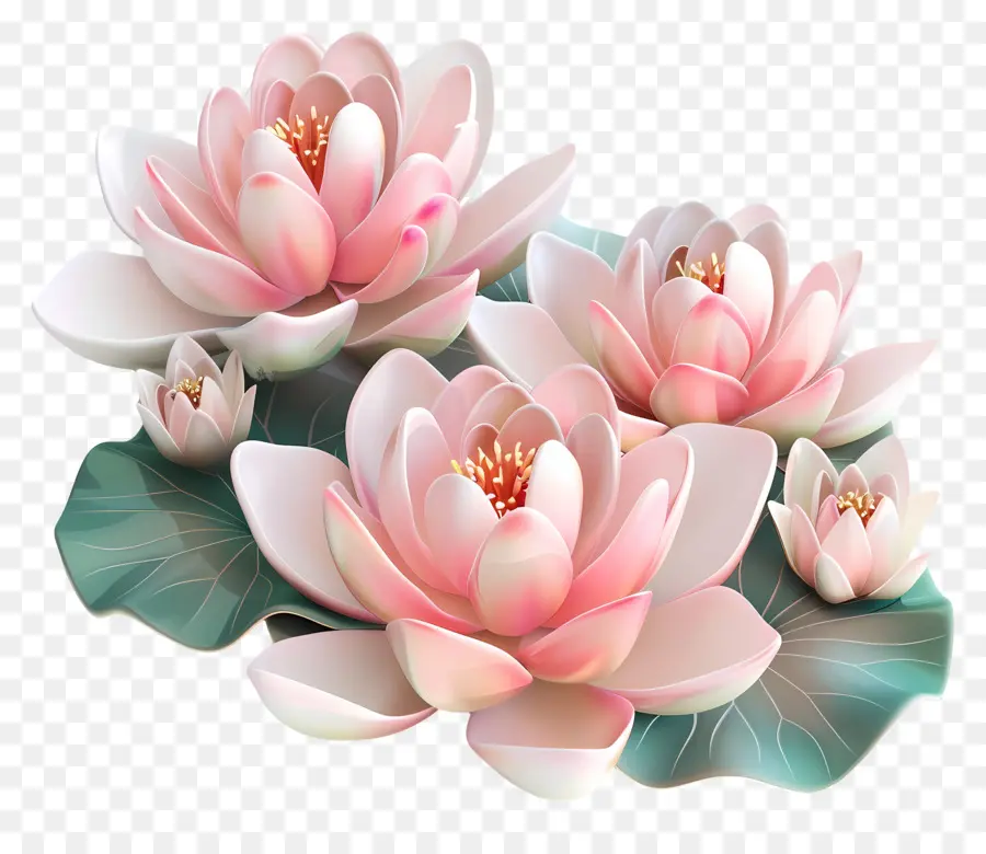 Lotusblüte - Pink Lotus Blume auf schwarzem Hintergrund, zart