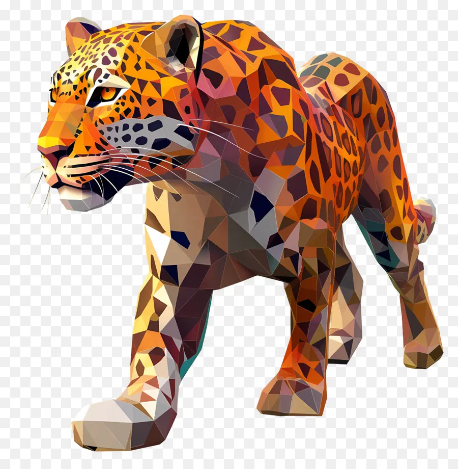 leopardo africano Jaguar Animal Predator Wildlife - Jaguar che cammina su due gambe intensamente vigili