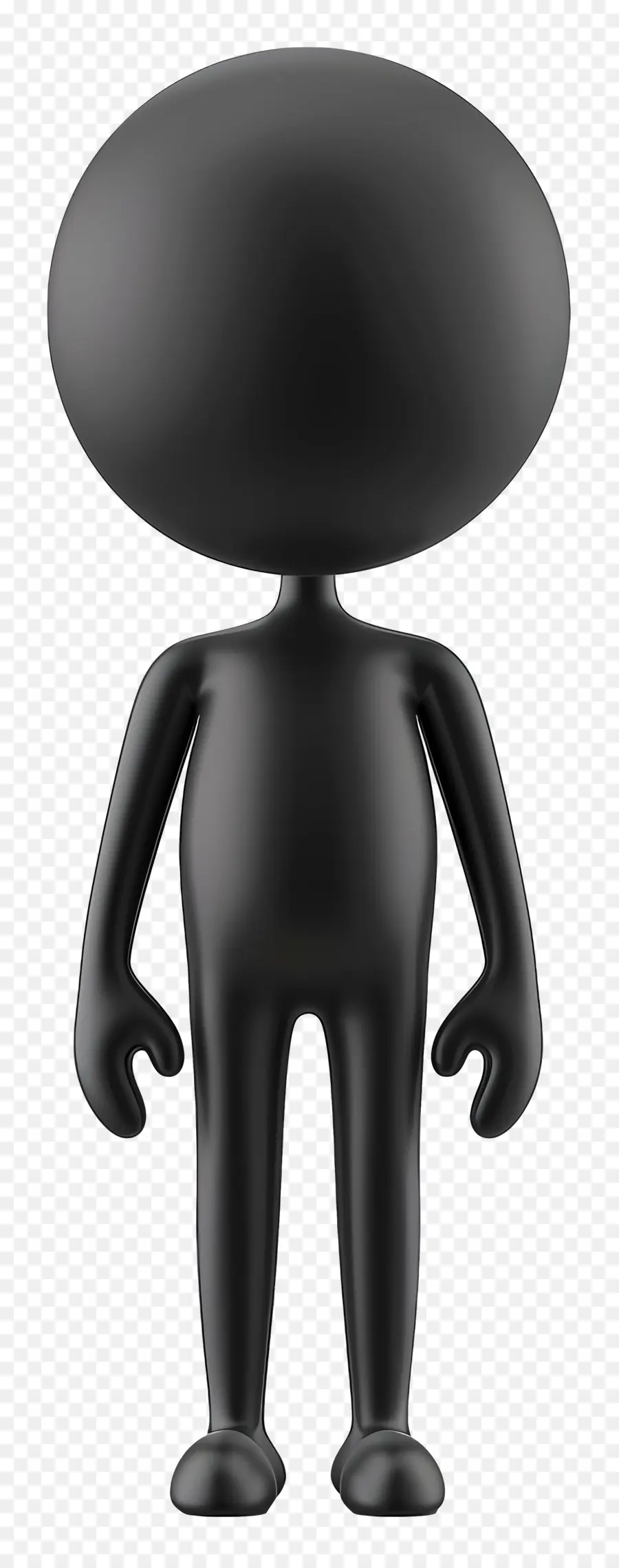 Mann Figur Mann schwarz ernsthaft konzentriert - Ernsthafter Mann in schwarzen Bekleidung posiert zuversichtlich