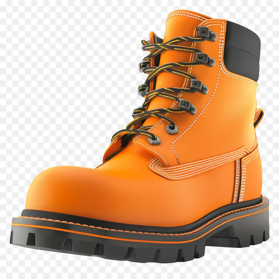 Giày an toàn an toàn Giày màu cam Boots đế cao su Bốt chống trượt - Giày an toàn màu cam với hỗ trợ mắt cá chân