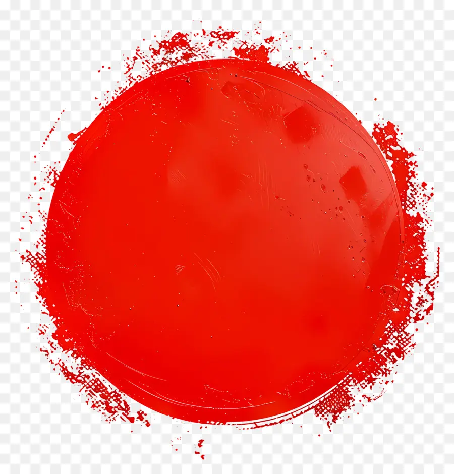 Roter Kreis - Lebendiger roter Kreis mit abstrakten Farbspritzen