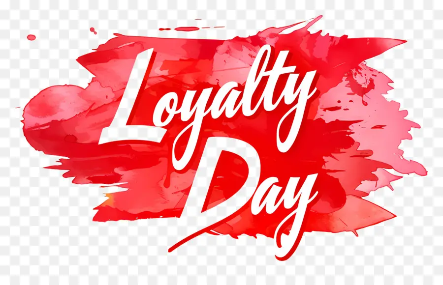 loyalty day loyalty watercolor painting red and black