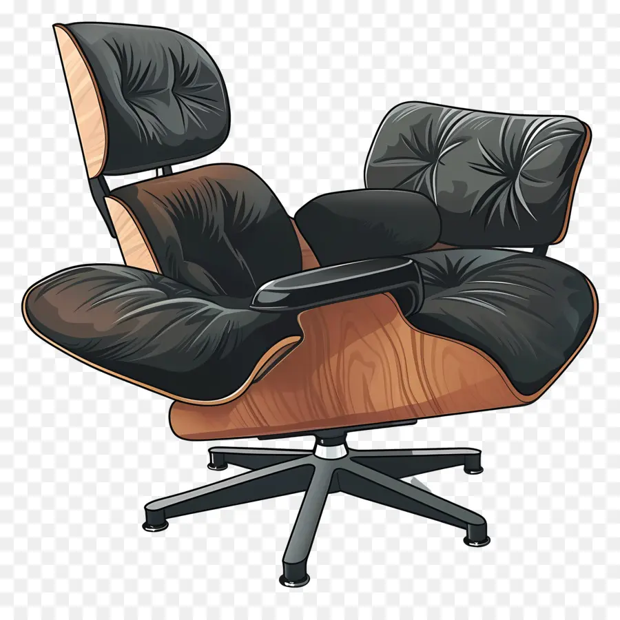 sedia Eames Lounge Eames Lounge Sedia Charles Eames mobili moderni sedia in pelle nera - Iconic Eames Lounge sedia in pelle nera