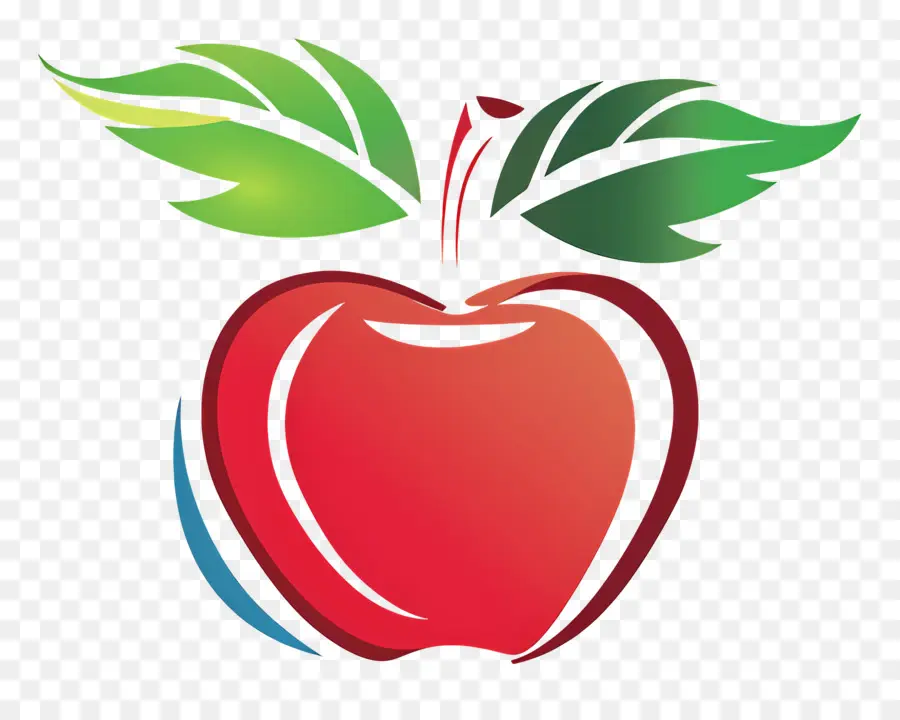 Lehrer Wertschätzungstag Apfelgrün verlässt Früchte - Lebendiger Apfel mit grünen Blättern