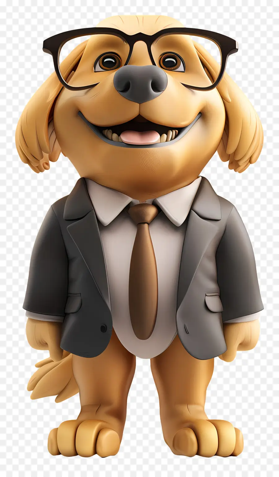 phim hoạt hình con chó - Cartoon Dog trong bộ đồ kinh doanh đặt ra một cách tự tin