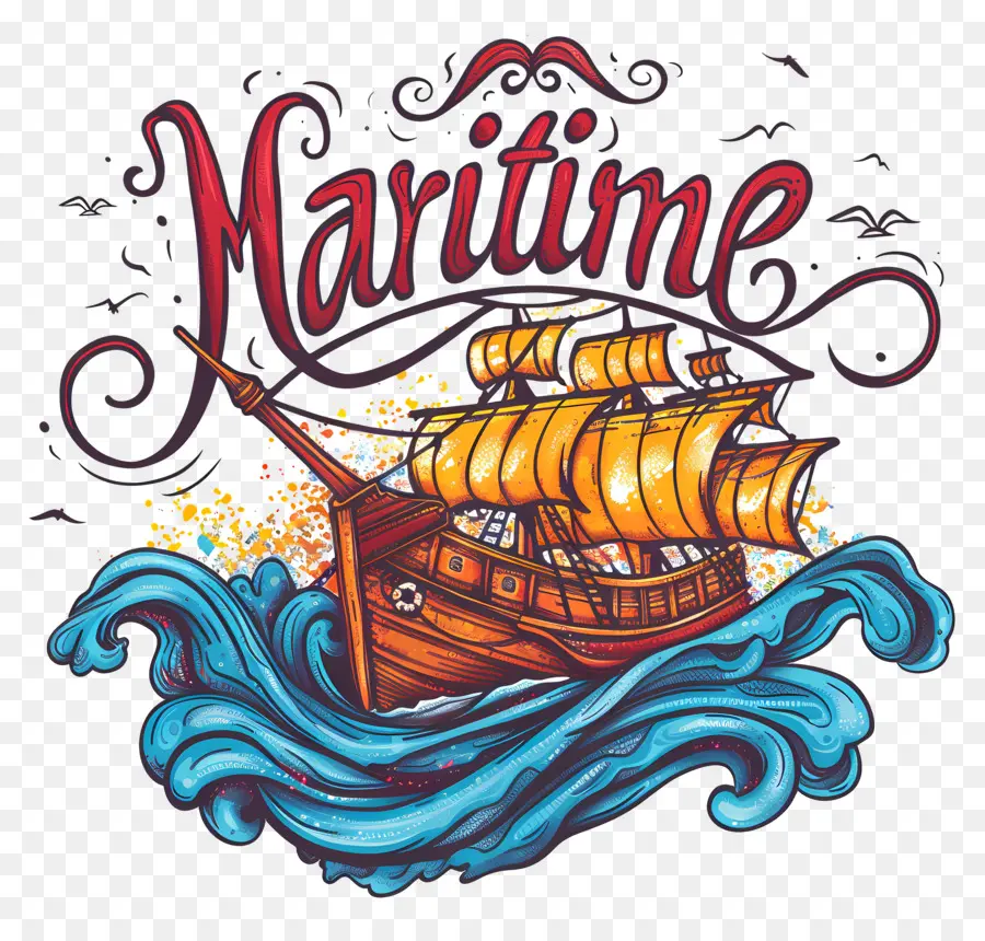 maritime day ship ocean sailing anchor