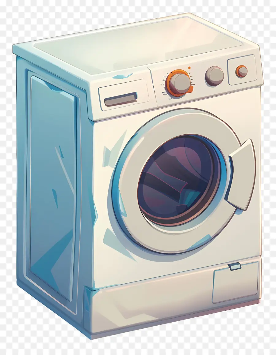 máy giặt - Máy giặt trắng với cửa trước mở
