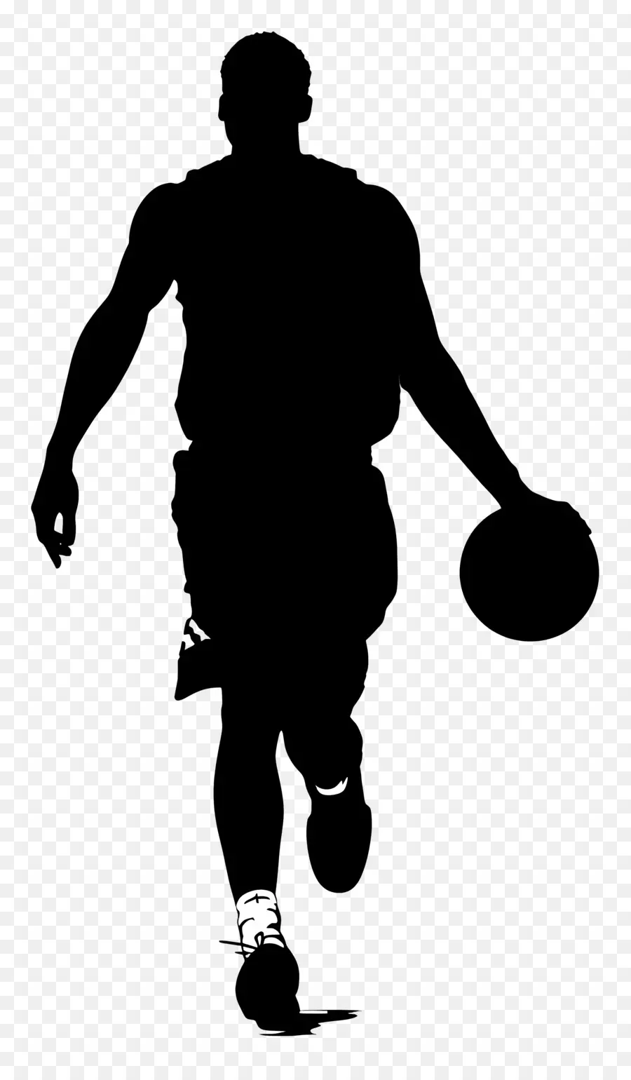 Basketball Man Silhouette Walking Uniform Destination Shadow - Persona in uniforme che trasporta un oggetto non identificato, ombre visibili