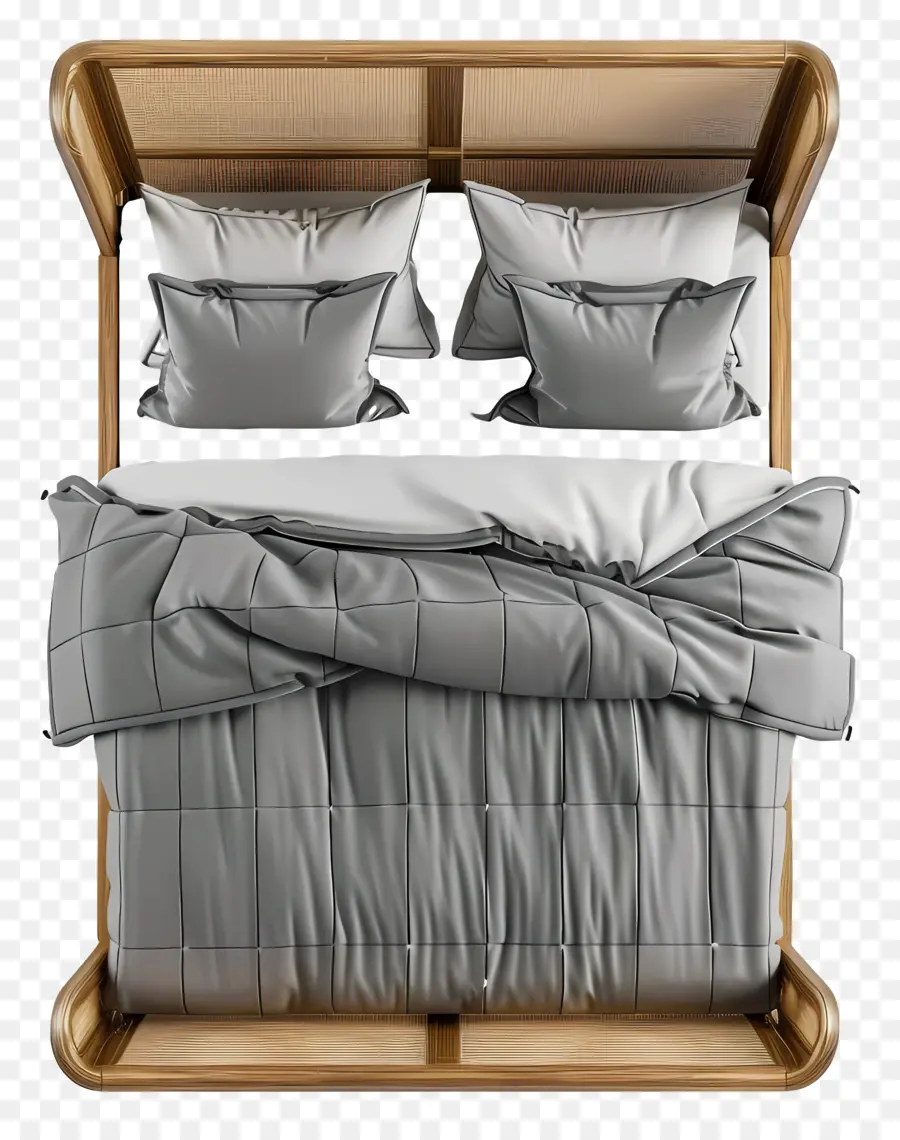 khung kim loại - Khung giường kim loại/nhựa với hai chiếc gối