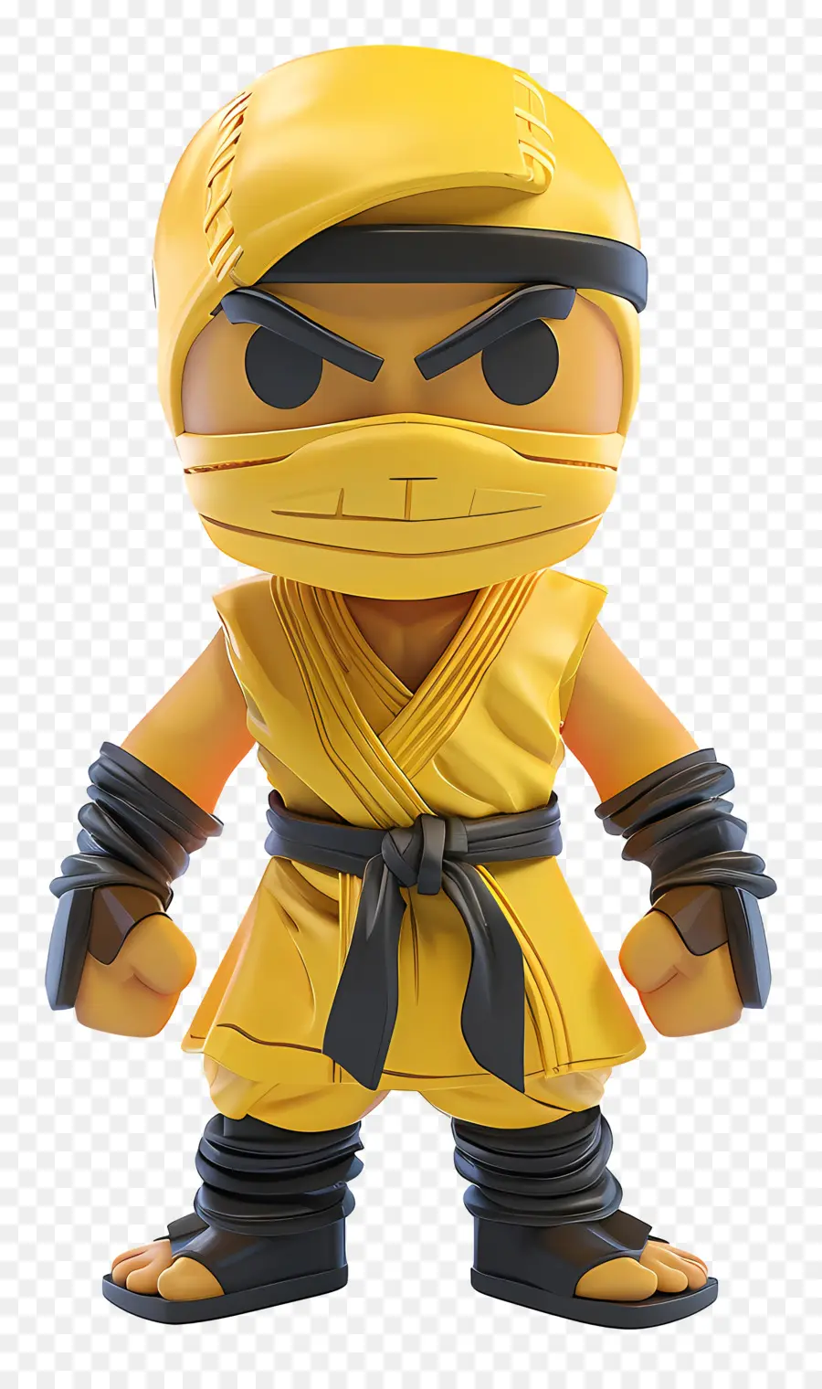 Gojo Action Hình đồ chơi hình nhân vật karate nhân vật màu vàng karate găng tay đen - Karate Toy Hình với trang phục thanh kiếm màu đỏ