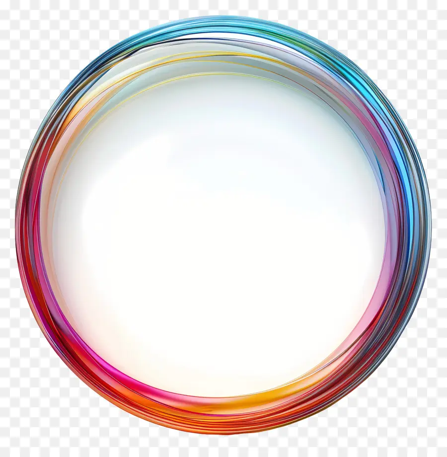 telaio cerchio - Design astratto colorato circolare con sfondo nero