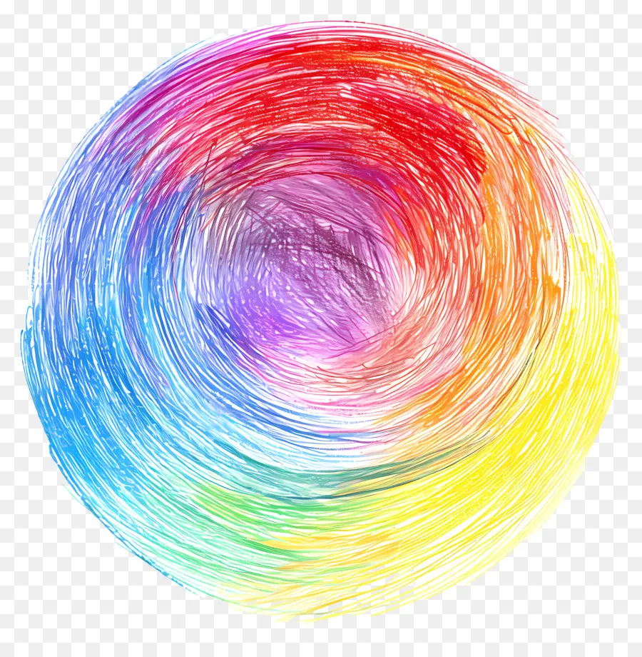 Sfondo colore del cerchio del cerchio disegnato - Cerchio colorato su sfondo nero