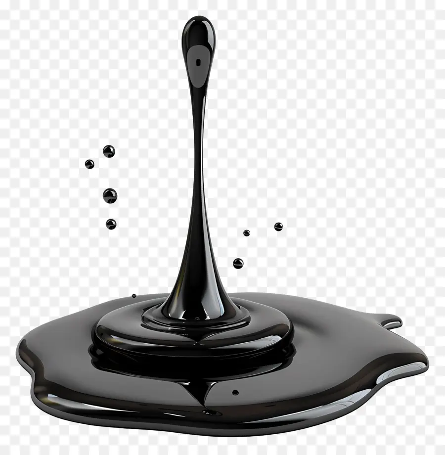 Dầu đen làm tràn chất lỏng rò rỉ chất lỏng làm đổ chất lỏng môi trường - Sự cố tràn chất lỏng màu đen với bong bóng đổ ra